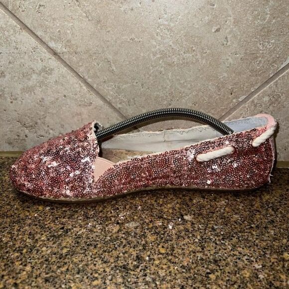 Women's Gianni Bini Pink Sequin Flats Size 9.5M - Picture 2 of 7